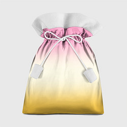 Мешок для подарков Розовый бежевый желтый градиент, цвет: 3D-принт