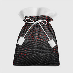 Подарочный мешок Узор на чёрно красном карбоновом фоне