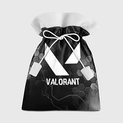 Мешок для подарков Valorant glitch на темном фоне, цвет: 3D-принт