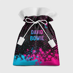 Мешок для подарков David Bowie - neon gradient посередине, цвет: 3D-принт