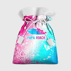Подарочный мешок Papa Roach neon gradient style