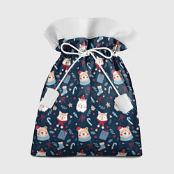 Мешок для подарков New years pattern with animals, цвет: 3D-принт