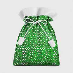 Мешок для подарков Белые пузырьки на зелёном фоне, цвет: 3D-принт