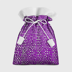 Подарочный мешок Белые пузырьки на фиолетовом фоне