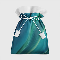 Подарочный мешок Сине-зелёная жидкая текстура - нейросеть