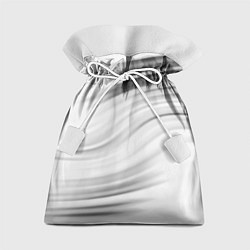 Подарочный мешок Бело-серый абстрактный узор дымчатый