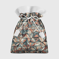 Подарочный мешок Маленькие треугольники сепия