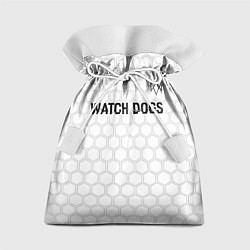 Мешок для подарков Watch Dogs glitch на светлом фоне посередине, цвет: 3D-принт