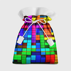 Мешок для подарков Радужный кубизм, цвет: 3D-принт