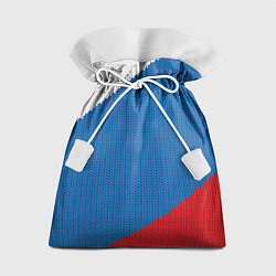 Мешок для подарков Белый синий красный вязаный фон, цвет: 3D-принт