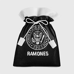 Подарочный мешок Ramones glitch на темном фоне