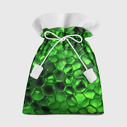 Подарочный мешок Зелёное стекло галькообразное