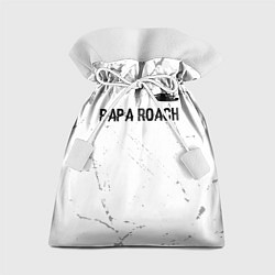 Мешок для подарков Papa Roach glitch на светлом фоне посередине, цвет: 3D-принт