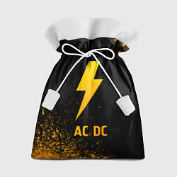 Подарочный мешок AC DC - gold gradient