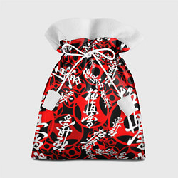 Мешок для подарков Карате киокушинкай лого паттерн, цвет: 3D-принт