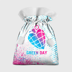 Подарочный мешок Green Day neon gradient style