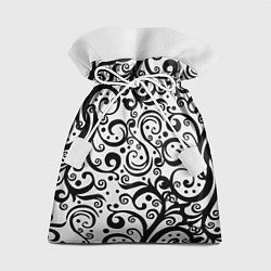 Мешок для подарков Чёрный кружевной узор, цвет: 3D-принт