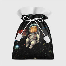 Мешок для подарков Капибара бравый космонавт - фантазия, цвет: 3D-принт