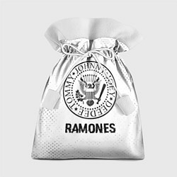 Подарочный мешок Ramones glitch на светлом фоне