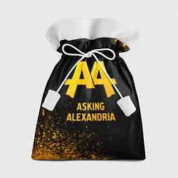 Мешок для подарков Asking Alexandria - gold gradient, цвет: 3D-принт