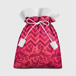 Мешок для подарков Зигзаги и листья в стиле рококо, цвет: 3D-принт
