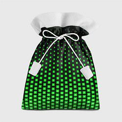 Подарочный мешок Зелёные квадраты