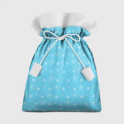 Мешок для подарков Паттерн голубой маленькие стилизованные цветы, цвет: 3D-принт