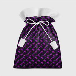 Мешок для подарков Паттерн короны чёрно-розовый, цвет: 3D-принт