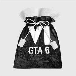 Мешок для подарков GTA 6 glitch на темном фоне, цвет: 3D-принт