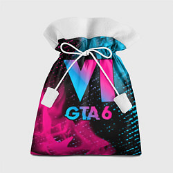 Подарочный мешок GTA 6 - neon gradient