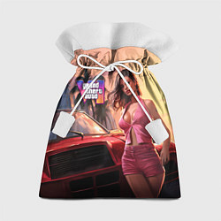 Мешок для подарков GTA 6 girl vice city, цвет: 3D-принт