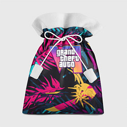 Мешок для подарков GTA 6 logo abstract, цвет: 3D-принт