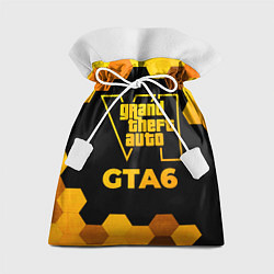 Подарочный мешок GTA6 - gold gradient