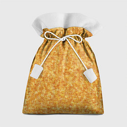 Подарочный мешок Текстура жёлто-золотой