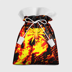 Мешок для подарков Ведьмак огненное лого, цвет: 3D-принт