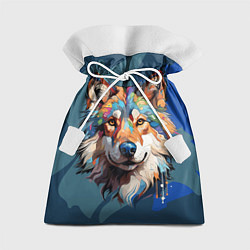 Мешок для подарков Очень красивый волк, цвет: 3D-принт