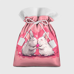 Подарочный мешок Милые влюбленные кролики