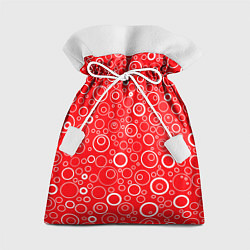 Подарочный мешок Красно-белый паттерн пузырьки