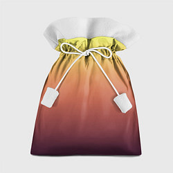 Подарочный мешок Градиент приглушённый жёлто-бордовый