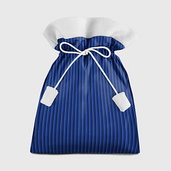 Подарочный мешок Синий в вертикальную полоску
