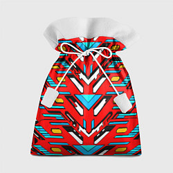 Мешок для подарков Красно-синяя техно броня, цвет: 3D-принт