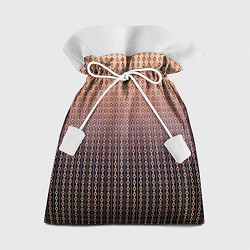 Мешок для подарков Полосы цепочки градиент тёмный персиковый, цвет: 3D-принт