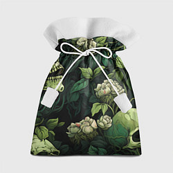 Мешок для подарков Черепа в поле цветов, цвет: 3D-принт