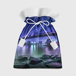 Мешок для подарков Вечерняя Америка - мост, цвет: 3D-принт