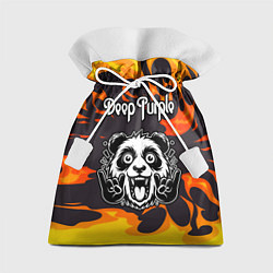 Подарочный мешок Deep Purple рок панда и огонь