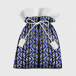Мешок для подарков Чёрно-синий паттерн конструкция, цвет: 3D-принт