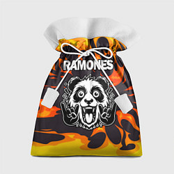Подарочный мешок Ramones рок панда и огонь