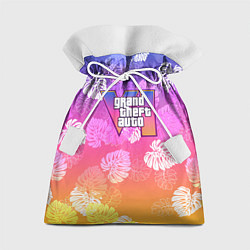 Мешок для подарков Grand Theft Auto VI - пальмы, цвет: 3D-принт