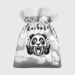 Мешок для подарков Garbage рок панда на светлом фоне, цвет: 3D-принт