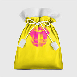 Мешок для подарков Абстрактные ретро губы, цвет: 3D-принт
